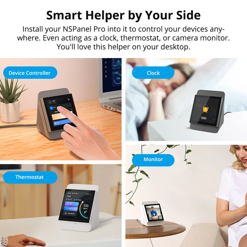 SONOFF NSPanel Pro/NSPanel Enclosure Stand PC V0 Easy Install Dim Gray White to Choose Act as Clock Thermostat