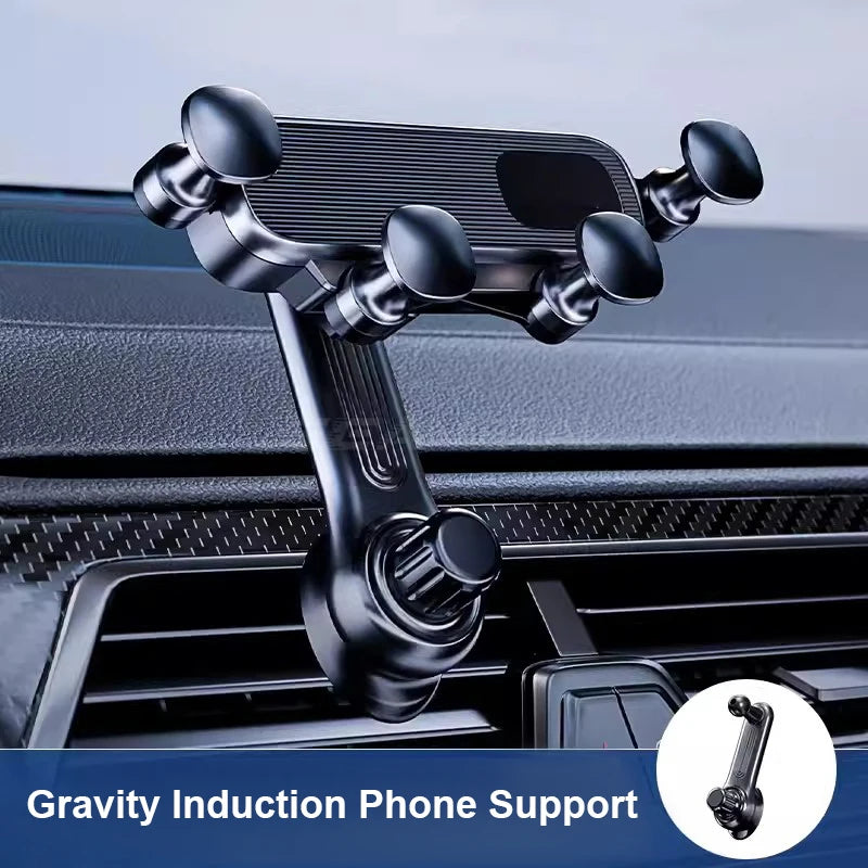 SEAMETAL Universal Car Phone Holder 4-Joint Air Vent Clip Phone Mount Stable Hook Cellphone Stand for 4.7-7 inch Mobile Phone