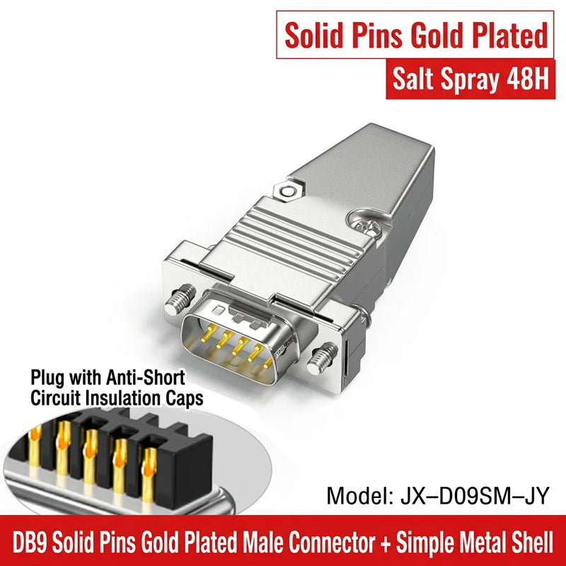 DIVEDEER Industrial DB9 Male & Female Connectors 9-Pin RS232/485 Serial Port COM Adapter Plug