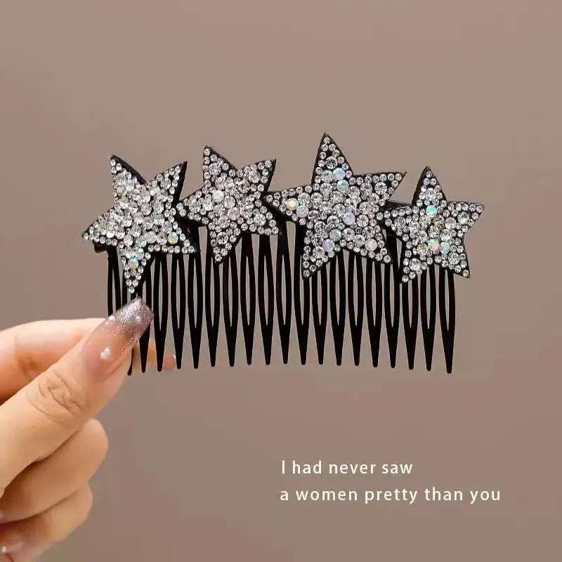 Women Pearl Insert Hair Comb Broken Hair Finisher Back Head Hairpin Elegant Korean Style Hair Accessories