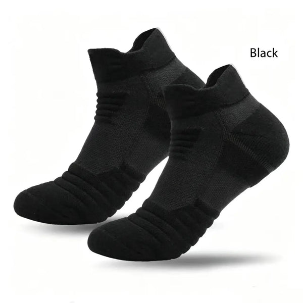 Men Professional Basketball Socks Thick Terry Sole Short Socks Breathable Mesh Anti‑slip Sport Socks for Running Outdoor Fitness