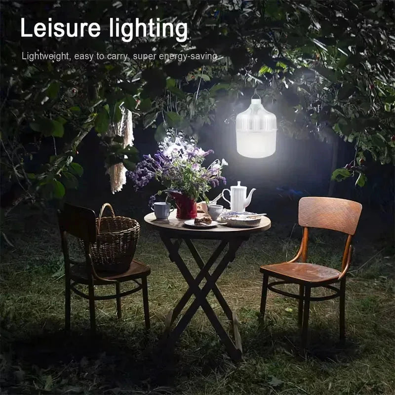 អំពូល LED ក្រៅផ្ទះដែលអាចសាកបានដោយ USB ពន្លឺខ្ពស់សម្រាប់ភ្ជាប់ជាមួយភ្លើងសង្គ្រោះបន្ទាន់សម្រាប់បោះតង់នេសាទ ចង្កៀងចល័តសម្រាប់ពេលយប់