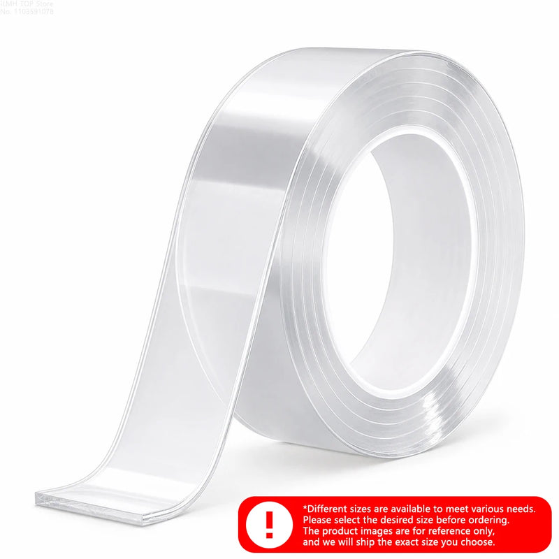 កាសែត iLMH Grid Nano កាសែតស្អិតពីរជាន់ ស្អិតក្រាស់ ស្អិតជែលអាគ្រីលីកថ្លា សម្រាប់បិទជញ្ជាំង ការិយាល័យ គេហដ្ឋាន និងផ្ទះ DIY