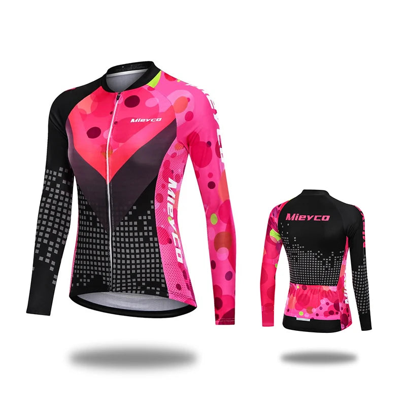 Women’s Summer Thin Long Sleeve Cycling Jersey Quick Dry Breathable MTB Road Bike Shirt Outdoor Racing Sportswear Top