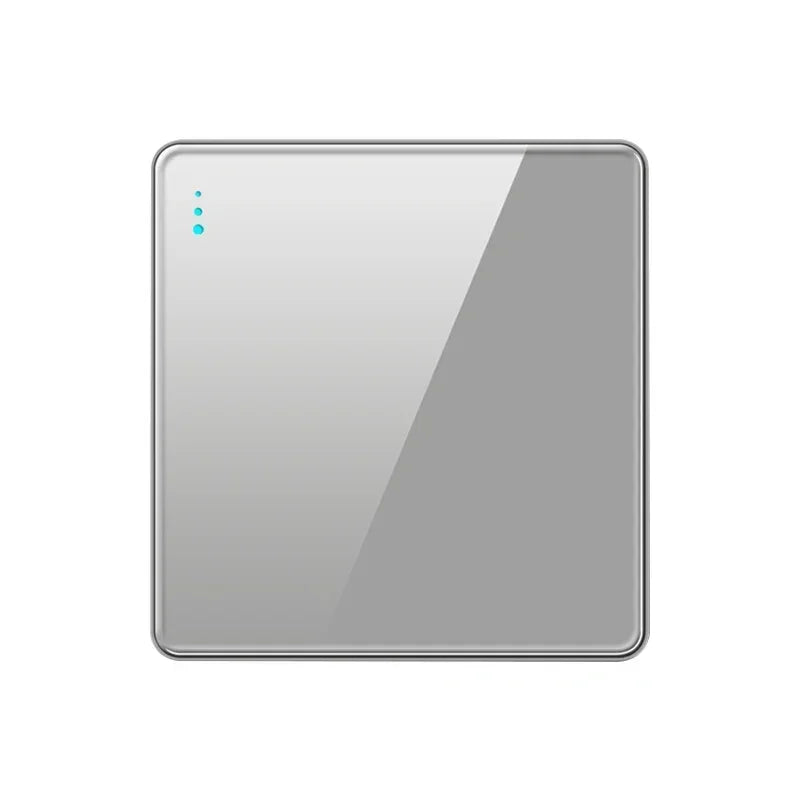 EU RU UK Standard 1/2 Way Wall Light Switch Luxury Full Tempered Glass Panel ON OFF Power Push Button Switch1/2/3/4 Gang Type 86
