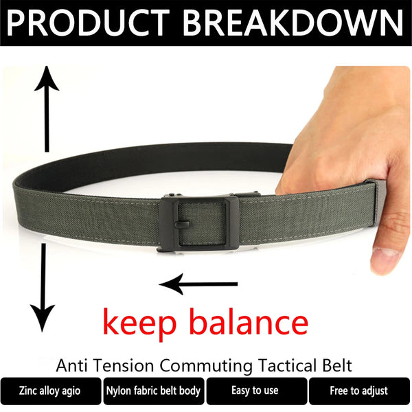 TUSHI New Military Belt For Men Sturdy Nylon Metal Automatic Buckle Police Duty Belt Tactical Outdoor Girdle IPSC Accessories