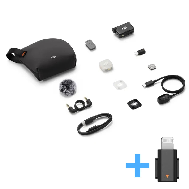 DJI Mic Mini 2S Wireless Microphone 28-Hour Internal Storage, 32-bit Float Internal Recording Two-Level Al Noise Canceling