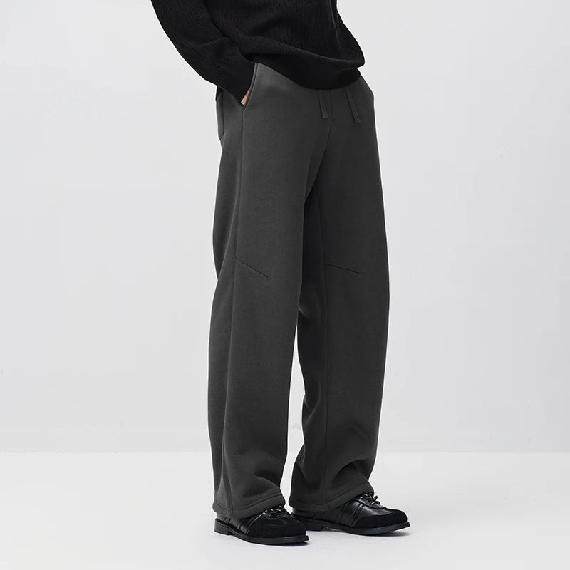 Semir Men Casual Pants Solid Color Drawstring Loose Fit Straight Leg 2026 New Winter Daily Wear Urban Casual Style