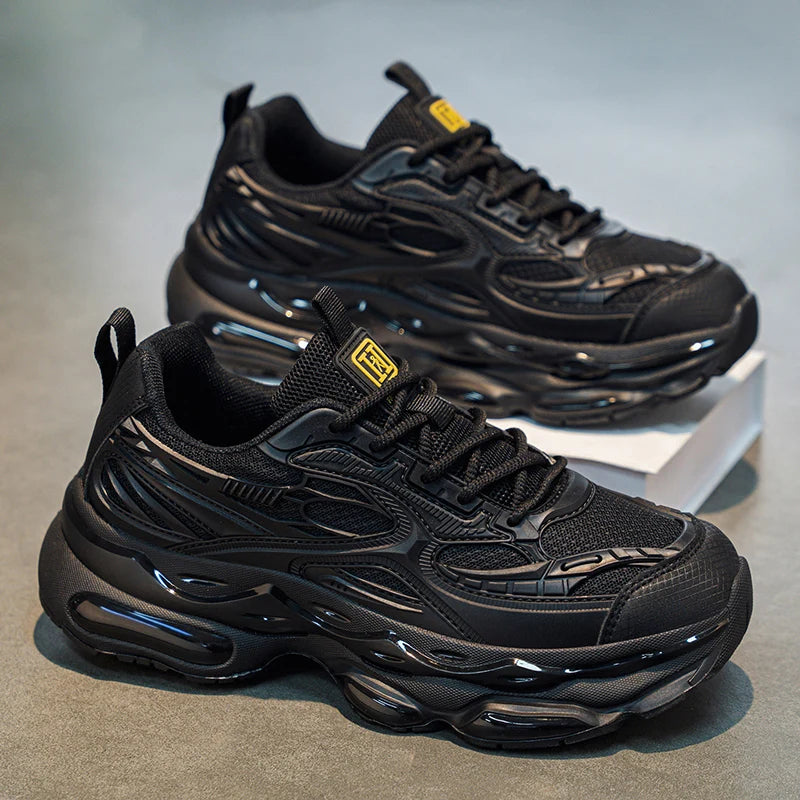 Men's casual sneakers four season thick sole breathable soft sole anti-slip outdoor racing running shoes youth speed sports shoe