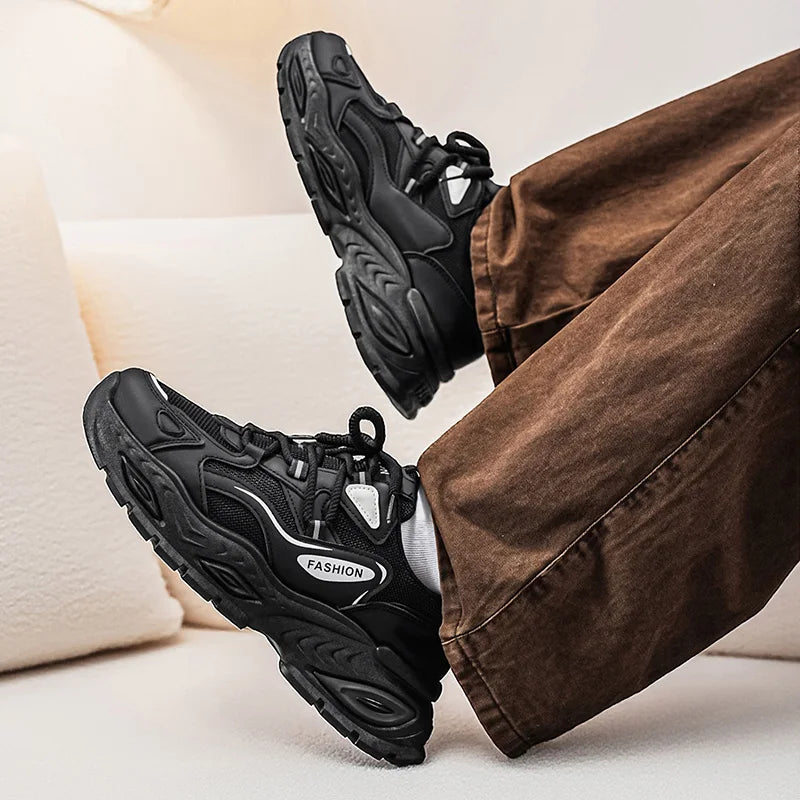Chunky sneakers four seasons breathable lightweight comfort outdoor running fashion students soft sole speed casual sports shoes
