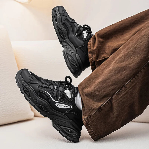 Chunky sneakers four seasons breathable lightweight comfort outdoor running shoes fashion students soft sole casual sports shoes