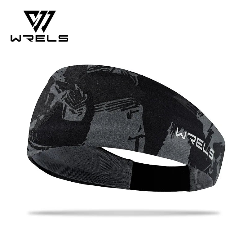 WRELS Sports Headband Sweatband Elastic Absorbent Sweat Moisture Wicking Hairband Athletic Hairband Non Slip Elastic Sweat Band