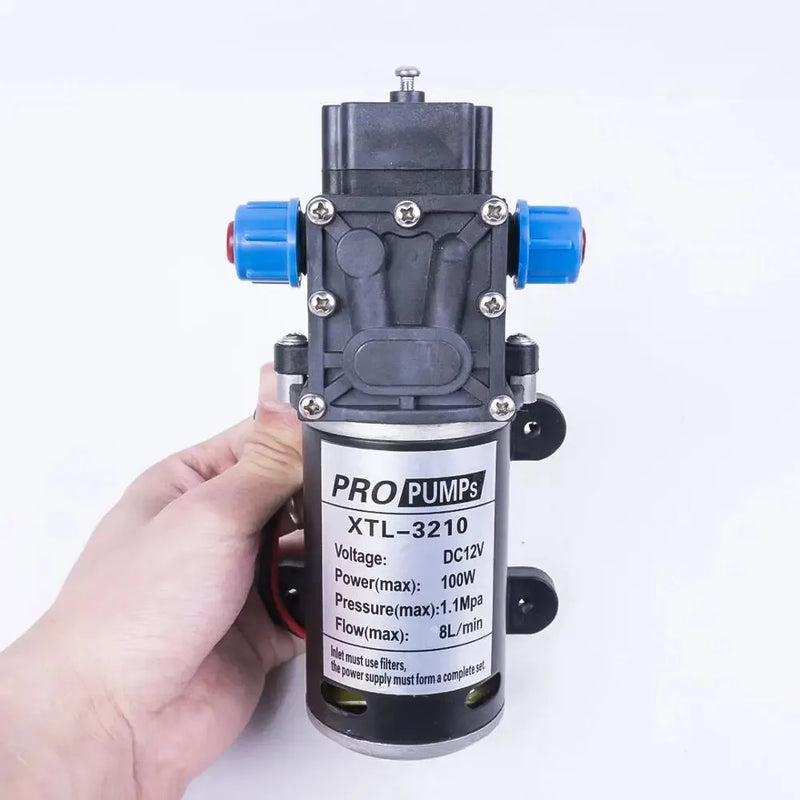DIVEDEER 100W High-Pressure Mini Diaphragm Pump Self-Priming Water Pump for Liquid Filling 130PSI 8L/Min