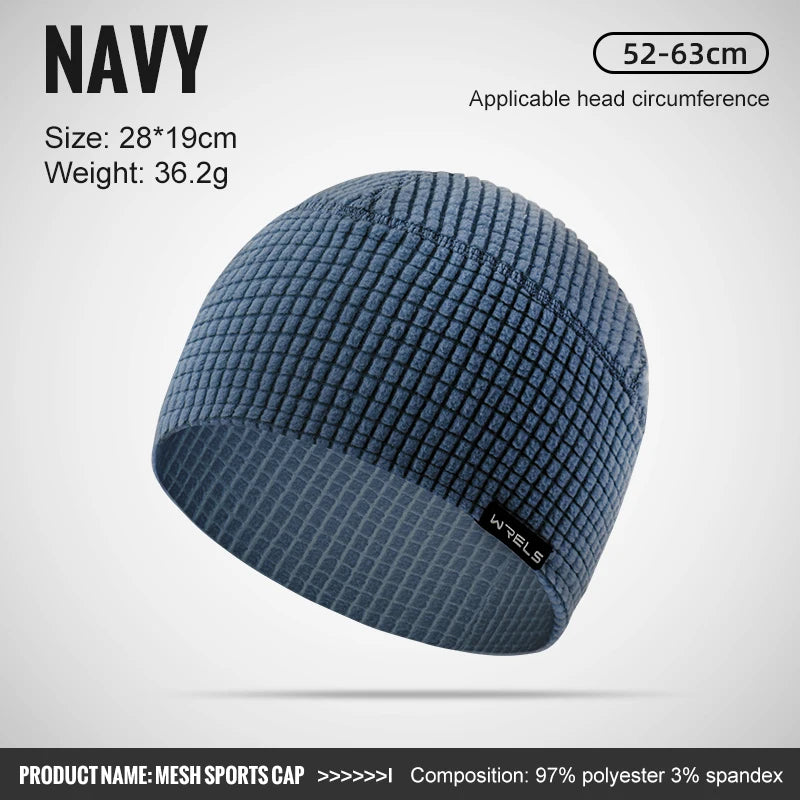 WRELS Windproof Women Men Polar Fleece Waffle Warm Beanie Hat Autumn Winter Soft Comfortable Ski Cycling Cap Hat For Women Men