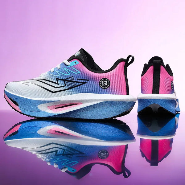 Men Women light running shoes four seasons thick sole outdoor casual racing sneakers couple fashion breathable speed sports shoe