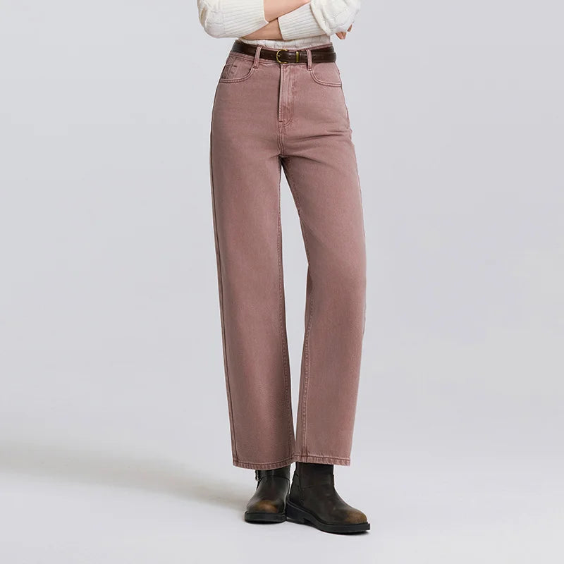Semir Soft Jeans Women Spring Wide Leg Hip Covering Basic Ins Trendy Petite Casual Versatile Fashion Long Trousers