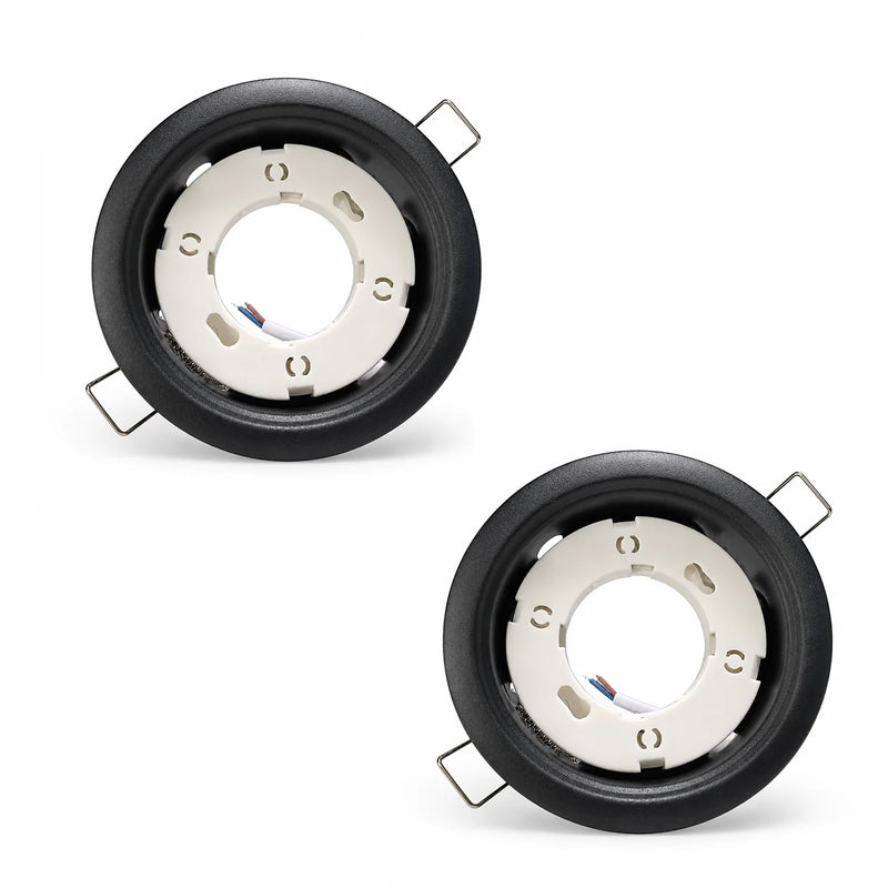 ចង្កៀងពិដាន JOYINLED 1/2/6PCS GX53 LED Downlight ស៊ុមសម្រាប់ដាក់ចង្កៀងពិដានរាងមូល ទំហំ 105mm សម្រាប់ដាក់ចង្កៀង ពណ៌ខ្មៅ