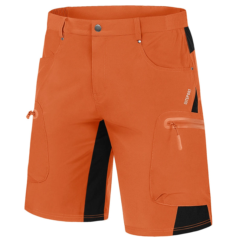 TACVASEN Men Summer Outdoor Shorts Quick Dry Knee Length Hiking Fishing Running Shorts Lightweight Multi-Pockets Workout Shorts