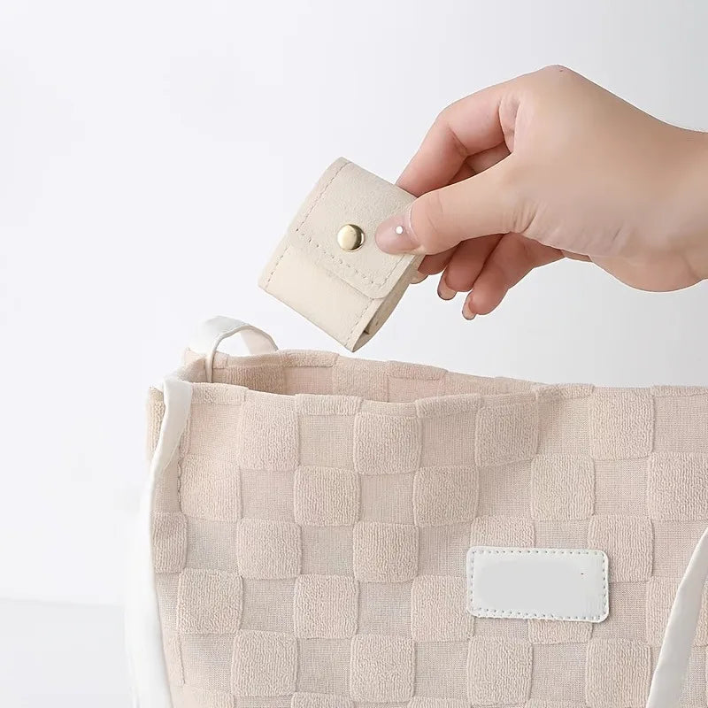 1pc Convenient Divided Jewelry Bag, Travel Classification Ear Stud Jewelry Bag, Jewelry Storage Box, Storage Bag.