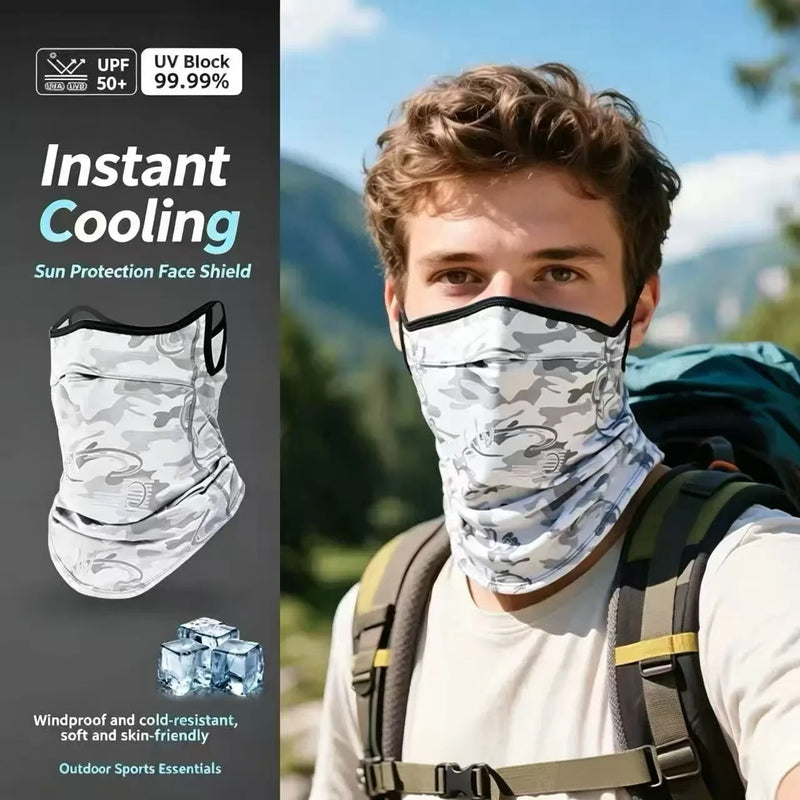 Unisex Summer Ice Silk Sunscreen Face Mask UV Protection Neck Protection Outdoor Cycling Fishing Scarf Face Mask