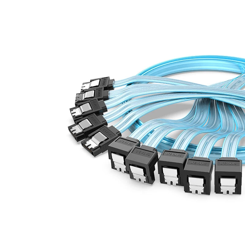 ORICO SATA 6Gbps HDD Data Cable with Locking Latch SATA HDD Splitter Cable 1/3/4/5/6 Ports for SATA HDD SSD CD Driver Server