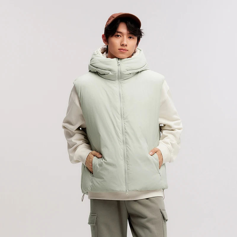 Semir Down Vest Men Three-Resistant Loose Hooded Outerwear 2024 New Winter Stacking Solid Color Versatile Sleeveless Top