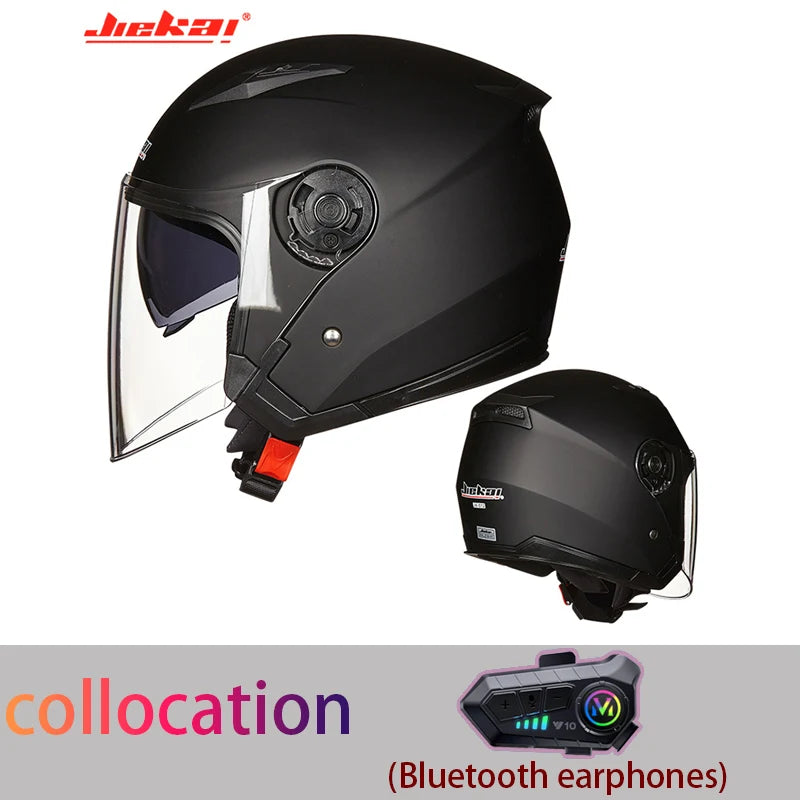 Motorcycle semi covered helmet cascos para motos with built-in sun visor Bluetooth helmet motorcycle helmet
