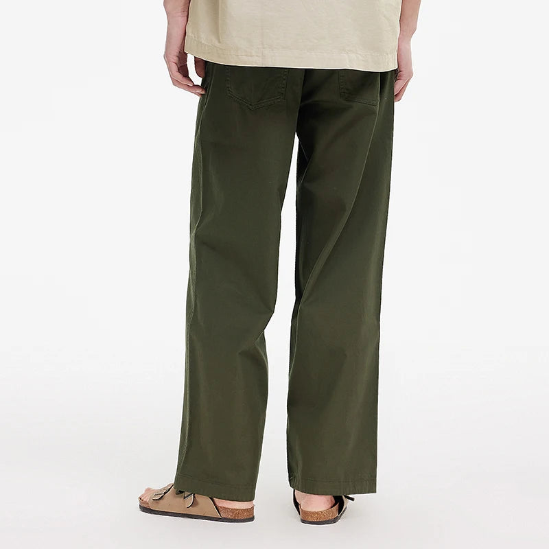 Semir Casual Pants Men Loose Straight Fit Drapey Solid Color Cotton Long Pants 2025 Summer Simple Versatile Trousers