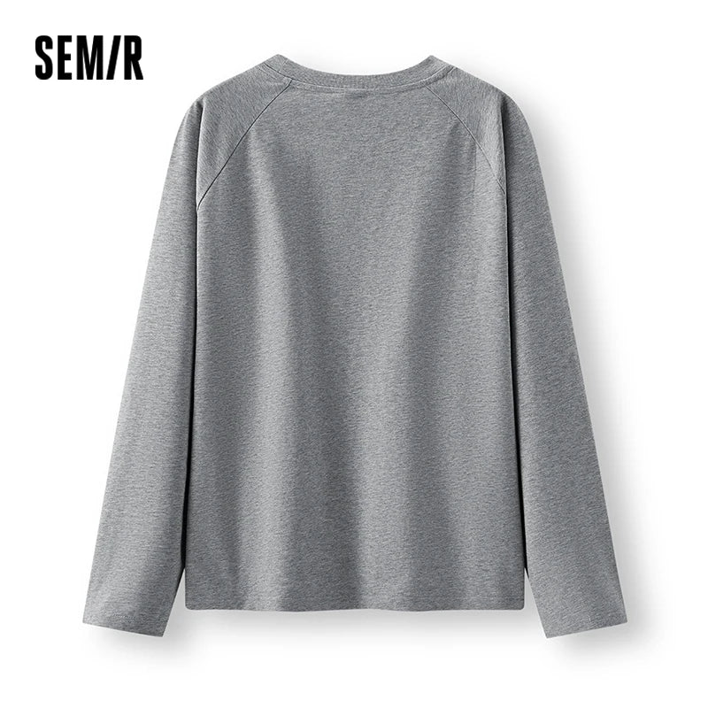 Semir Cartoon Tshirt Unisex 2026 Spring Print Crew Neck Couple Style Sporty Graffiti Casual Versatile Fashion Top