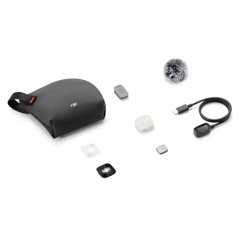 DJI Mic Mini 2S Wireless Microphone 28-Hour Internal Storage, 32-bit Float Internal Recording Two-Level Al Noise Canceling