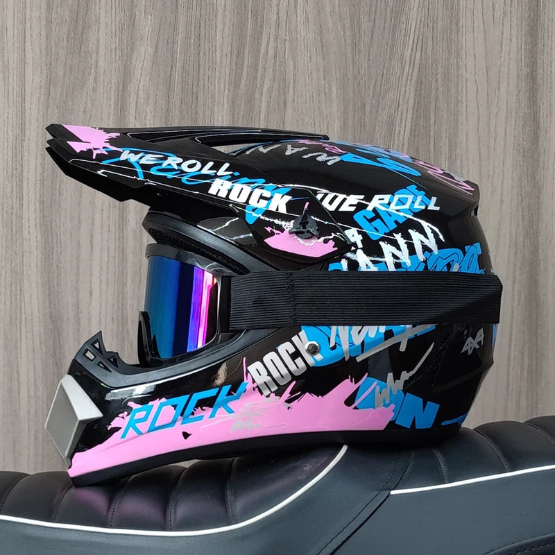 2026 Offroad Motorcycle Racing Helmet Breathable Ventilation Motocross Helmet for Dirt Bike Quad ATV Enduro Trail Riding Helmet