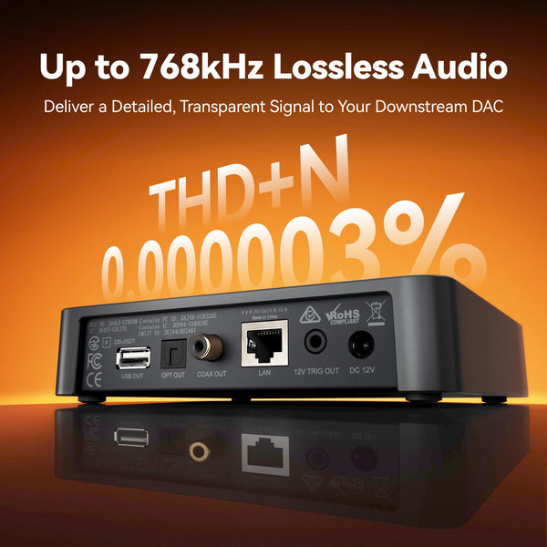 Fosi Audio S3 Lite ឧបករណ៍ចាក់តន្ត្រី Hifi ឥតខ្សែ ប៊្លូធូស ឌីជីថល ដឹកជញ្ជូន បណ្តាញ ឧបករណ៍ចាក់អូឌីយ៉ូ គាំទ្រ AirPlay Qobuz Connect