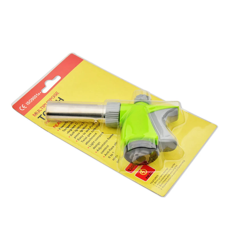 Torch Cooking AutoIgnition Butane Gas Welding-Burner Welding Gas Burner Flame Gas Torch Flame Gun Blow for BBQ Camping Cooking