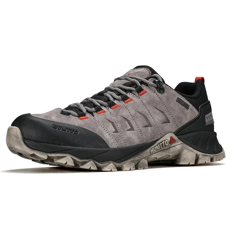 HUMTTO Non-slip Hiking Shoes for Men Genuine Leather Winter Men's Sports Shoes Outdoor Safety Sneakers Breathable Trekking Boots
