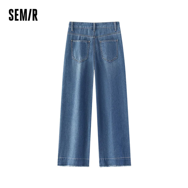 ខោខូវប៊យ Semir សម្រាប់នារី 2026 ជើងធំ ប្រវែងកជើង ស្ទីលទីក្រុង ធម្មតា ទន់ មានផាសុកភាព ទាន់សម័យ ស្លៀកប្រចាំថ្ងៃ