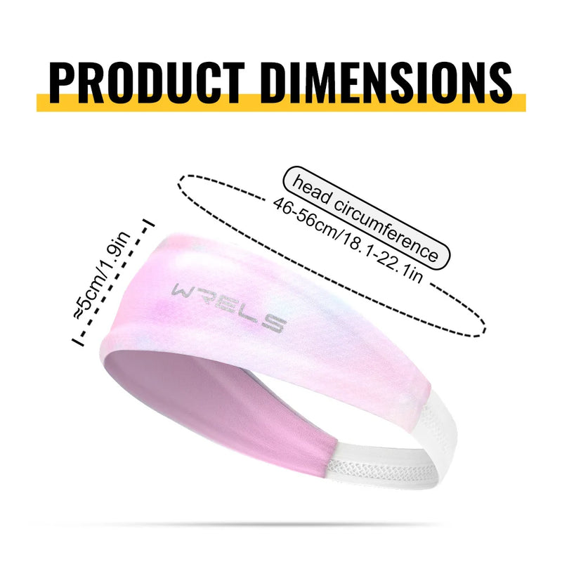 WRELS Kids Headband Children Sweatband Soft Cotton Non Slip Breathable Elastic Hair Band Boys Girls Soccer Basketball Athletic