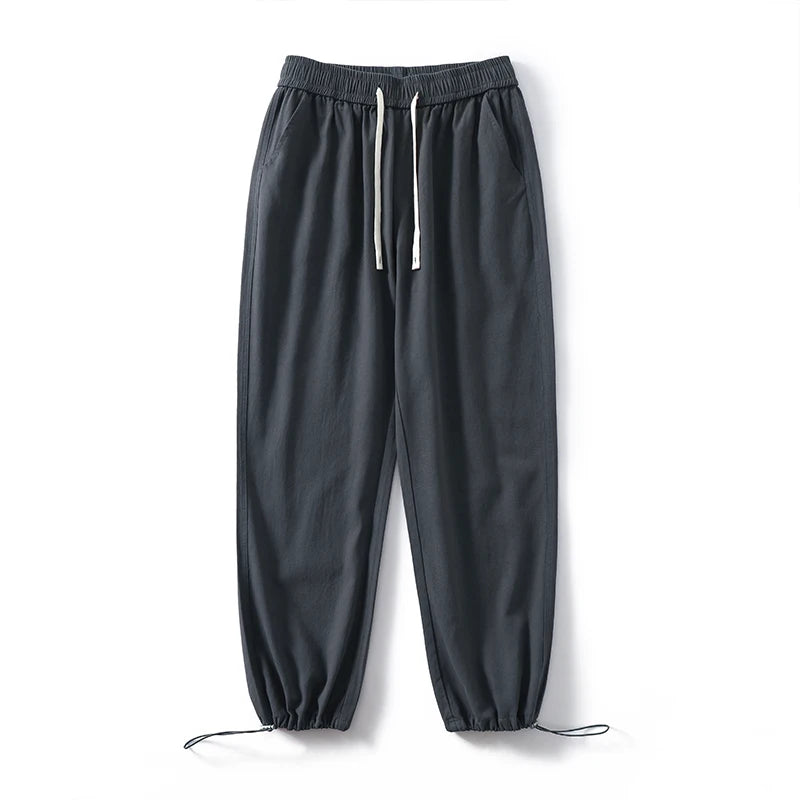 Dukeen 2025 Man Drawcord Pants Korean Trend Style Casual Sweatpants Spring and Autumn Fashion Loose Jogger Men's Clothing