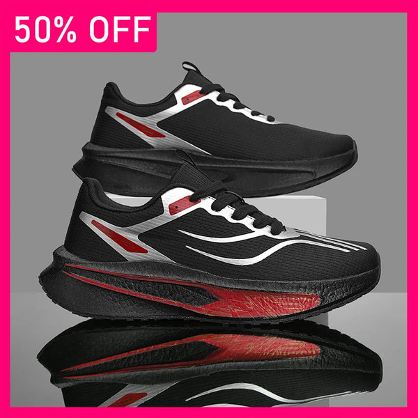 Unisex Sneakers Teenagers Outdoor Running Competition Anti Slip Training Shoes Marathon Breathe Light Thick Soled Fitness Shoes