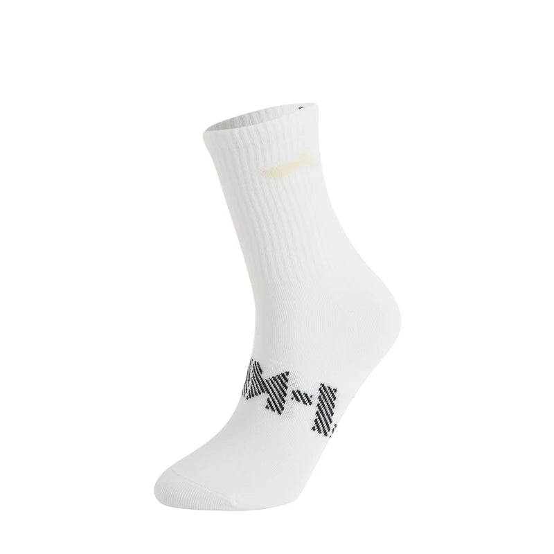 ស្រោមជើង Li-Ning Unisex ៣គូ រចនាបថកីឡា បុរស ស្ត្រី ទំហំ ២៤-២៨សង់ទីម៉ែត្រ ស្រោមជើងកីឡាប្រភេទ LiNing ដែលអាចដកដង្ហើមបាន AWTV005