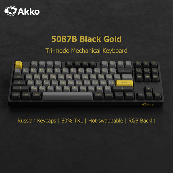 5087B Plus Wireless Mechanical Keyboard Russian Keycaps ASA Profile 80% TKL Hot-swappable RGB Office Gaming Customized Keyboard
