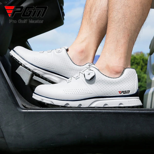 PGM Golf Shoes Men's Summer Breathable Waterproof Anti Slip Nail Free Sports Shoes XZ166