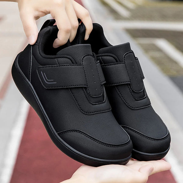 Wide Toe Box Orthopedic Shoes for Men Women Adjustable Hook&Loop Leather Casual Sneakers Elderly Easy Wear Walking Footwear