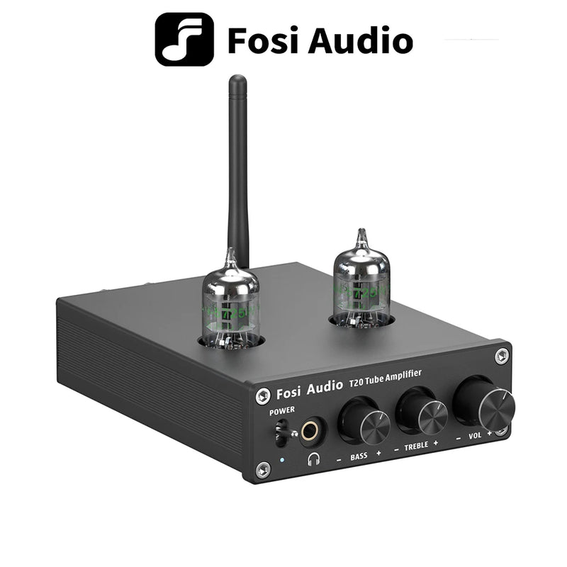ឧបករណ៍បំពងសម្លេងបំពង់ Fosi Audio ប៊្លូធូសស្តេរ៉េអូ TPA3116D2 ឧបករណ៍បំពងសម្លេងចល័តសម្រាប់កាសស្តាប់ត្រចៀកសម្រាប់ឧបករណ៍បំពងសម្លេងអកម្មនៅផ្ទះ 50W