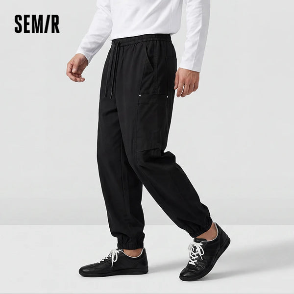 ខោបុរស Semir កប្បាស Twill រលុង ទន់ មានផាសុកភាព រដូវស្លឹកឈើជ្រុះ ឆ្នាំ២០២៦ ស្ទីលធម្មតា ខោបុរាណ សម្រាប់រាល់ថ្ងៃ