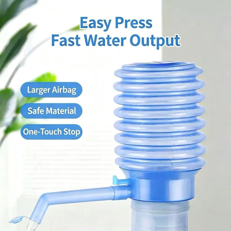 Manual Hand Press Water Pump, Portable Gallon Bottle Water Dispenser, Household Barreled Drinking Water Suction Pump