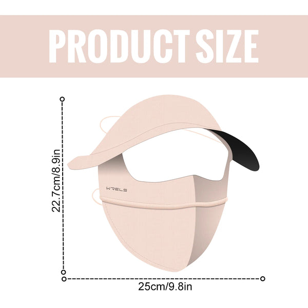 WRELS UV Protection Face Mask Reusable Breathable UPF 50+ Women Summer Face Covering Eye Protection Sunscreen Anti UV Full Mask