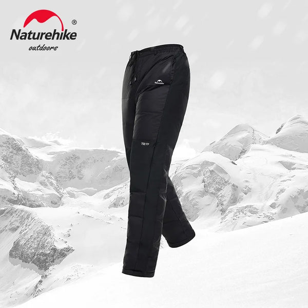 Naturehike DW-280 Duck Down Pants 20D Nylon Winter Warm Outdoor Camping Hiking Splash-proof Trousers for Men Women Durable Light