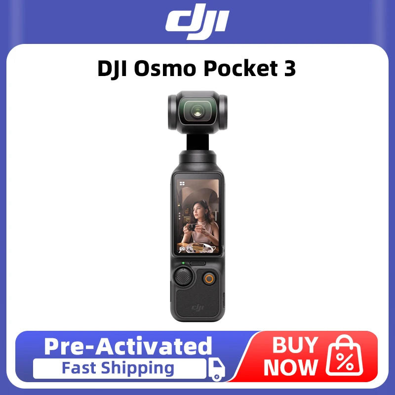 DJI Osmo Pocket 3 Vlogging Camera 1-Inch CMOS &4K/120fps 3-Axis Gimbal Mechanical Stabilization In Stock