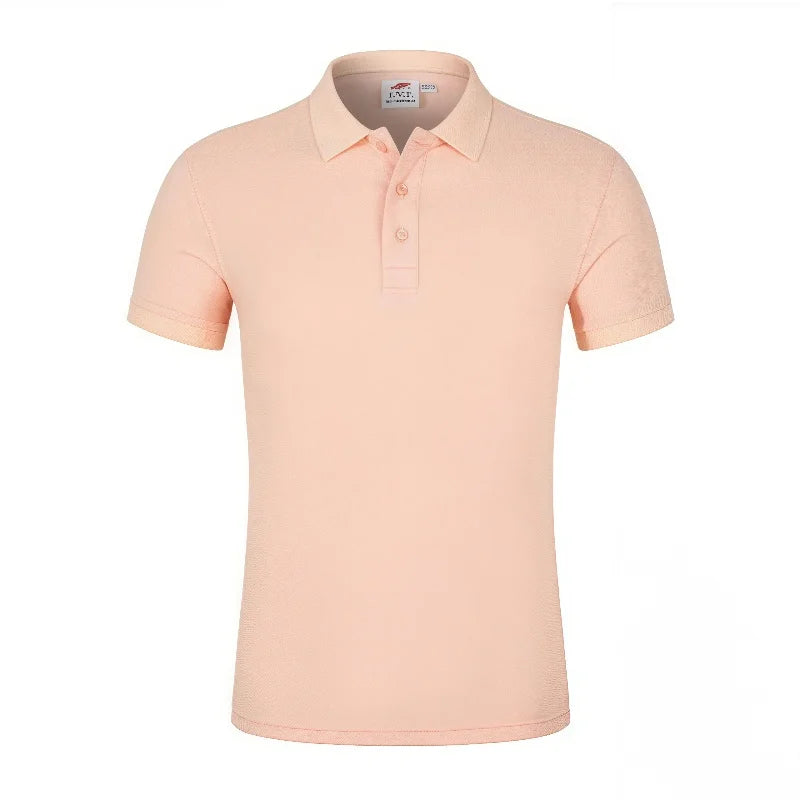 Turn-down Collar High-End Pure Cotton Polo Shirt Short Sleeve  casual Corporate  business Group Meetings  custom Logo