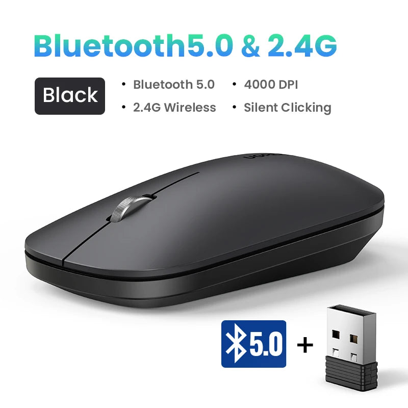 UGREEN Silm Wireless Mouse  Bluetooth 2.4G 4000 DPI  Silent Click For MacBook Pro M1 M2 iPad Tablet Computer Laptop PC